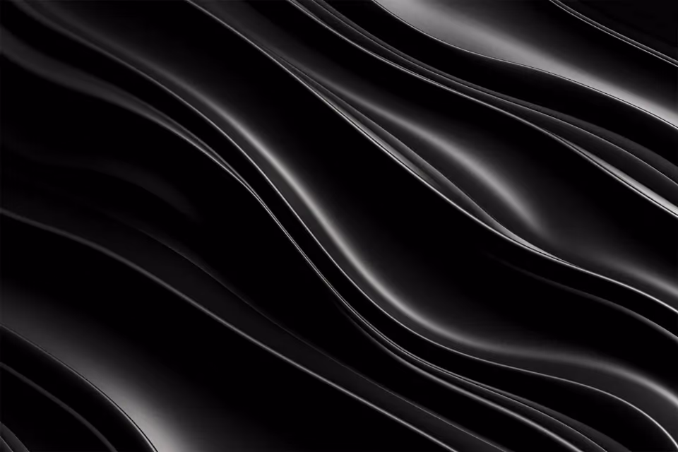 Vagues abstraites gris sombre, matière lisse en mouvement